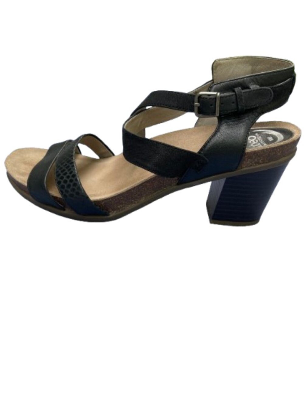 Abeo Black Sandals Leather BIO Systems Biana Strappy Open Toes Orthotic NWOT, 8